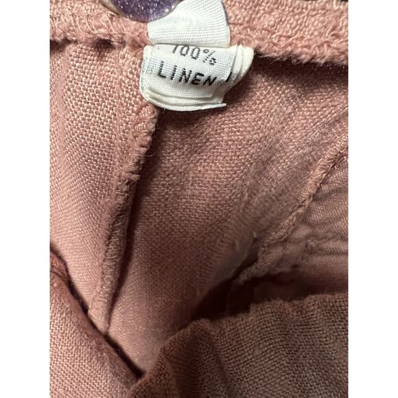 Christy Allen Women’s Linen Pant Size‎ L Waistband Button Front Made in USA - Picture 9 of 12